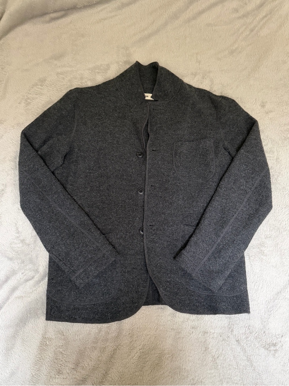 Buck Mason Charcoal Felted Wool Chore Coat